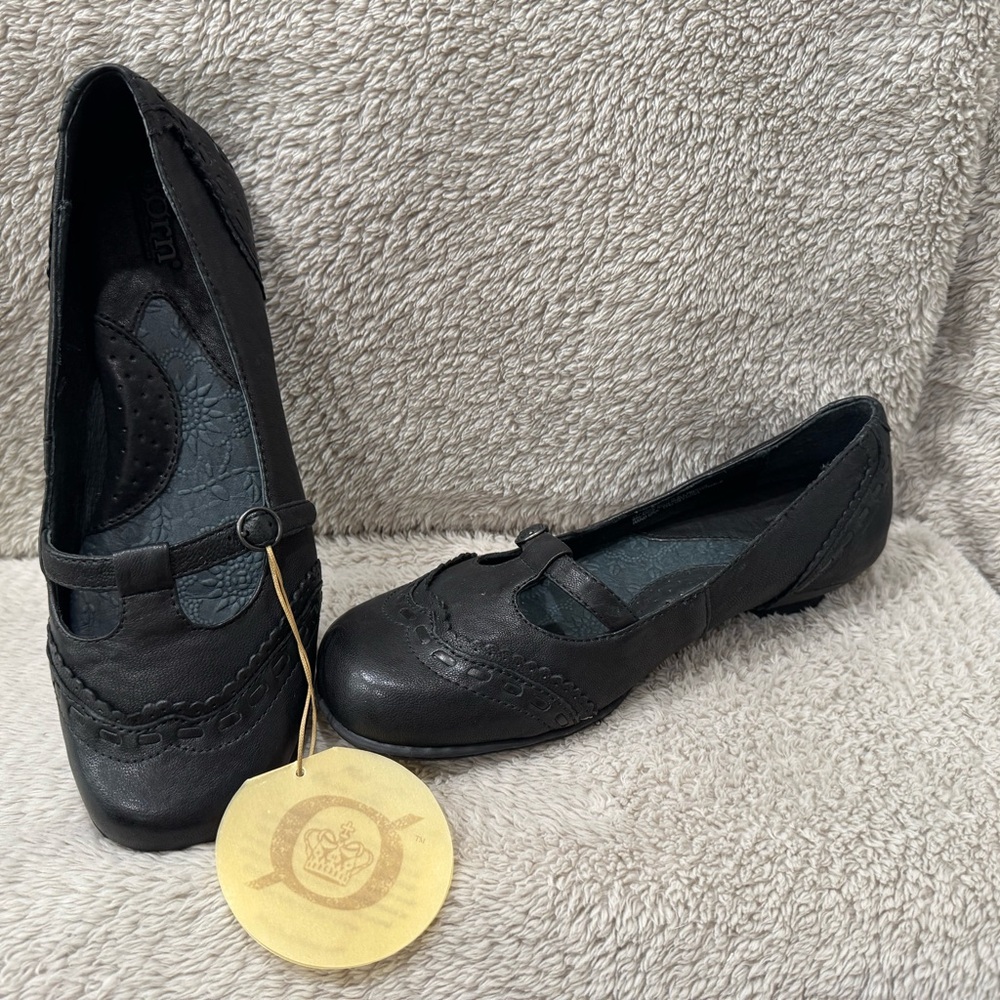 Born Women's Brin Mary Jane Heel in Black U.S Size 8.5 NEVER WORN